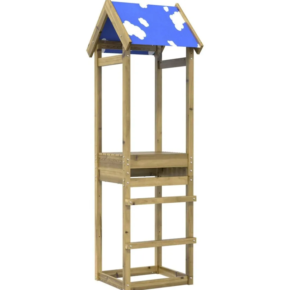 Buitenspeelgoed*vidaXL Speeltoren Bruin Massief geïmpregneerd hout
