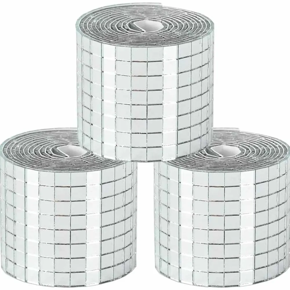 Spiegelmozaïek Tegel Geometrisch 3 pcs Zilver 100 x 4 cm Glas>vidaXL New