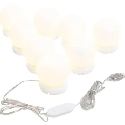Spiegelverlichting met 8 LED-lampen warmwit en koudwit>vidaXL Hot
