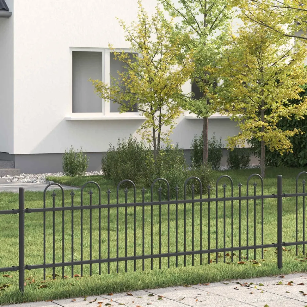 Tuinafscheidingen*vidaXL Spike Boog Hek Dronten Zwart