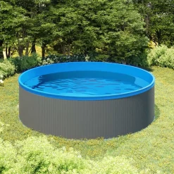Zwembaden & Spa'S*vidaXL Splasher pool met hangende skimmer en pomp 350x90 cm Grijs