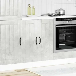 Kasten & Opbergmeubelen*vidaXL Spoelbakonderkast Lucca bewerkt hout Betongrijs