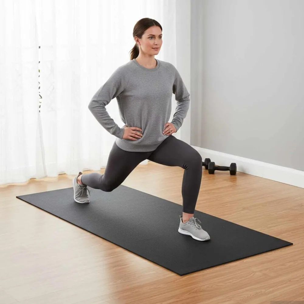 Fitness*vidaXL Sportbeschermingsmat Zwart 120 x 60 x 0,6 cm PVC met hoge dichtheid