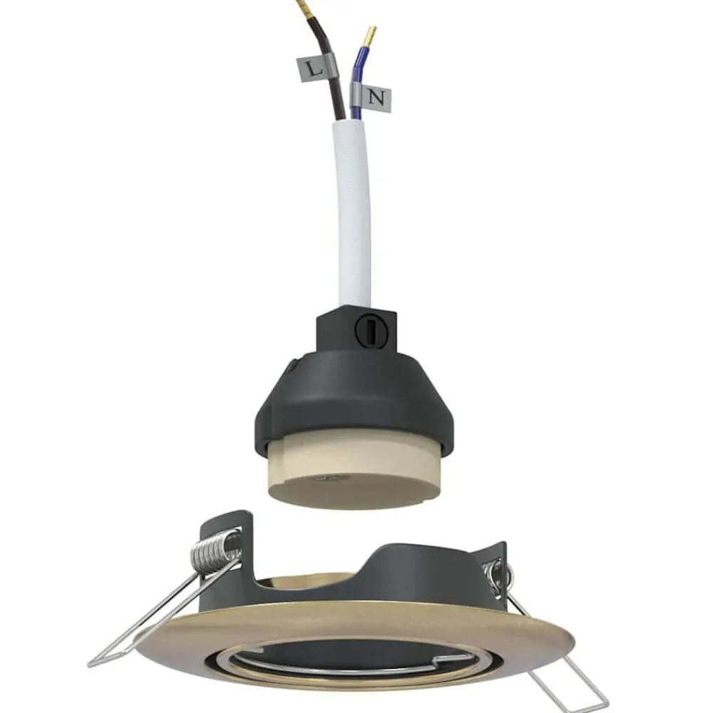 Verlichting*vidaXL Spotje 6 pcs 9 x 9 x 2.5 cm Metaal Koper