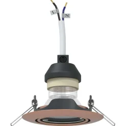 Verlichting*vidaXL Spotje 6 pcs 9 x 9 x 2.5 cm Metaal Koper
