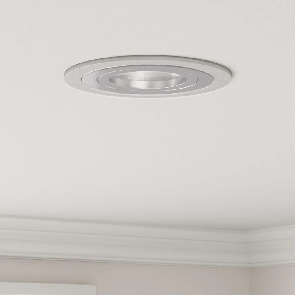 Spotje 6 pcs Zilver 9 x 9 x 2 cm Aluminium>vidaXL