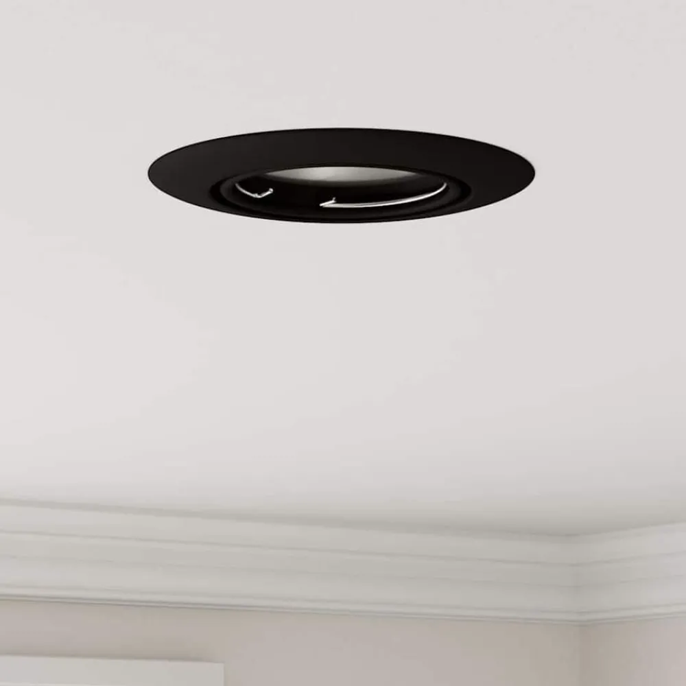 Verlichting*vidaXL Spotje 6 pcs 9 x 9 x 2.5 cm Metaal Zwart
