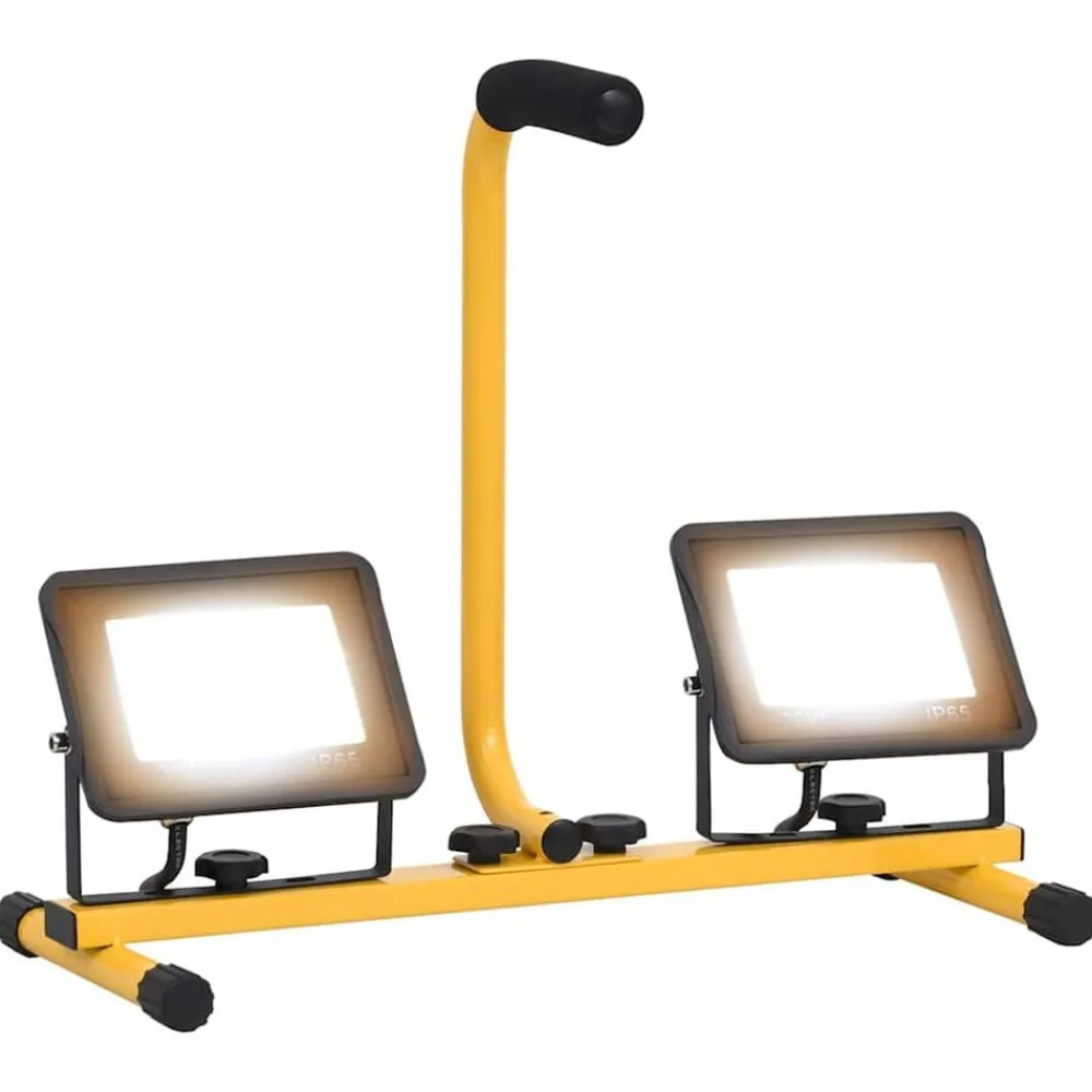 Verlichting*vidaXL Spotlight met handvat LED 2x30 W Warmwit