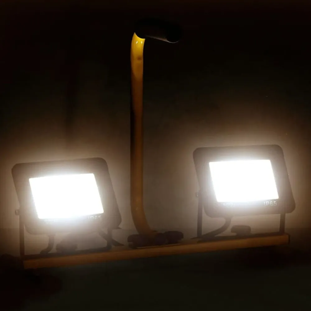 Verlichting*vidaXL Spotlight met handvat LED 2x30 W Warmwit
