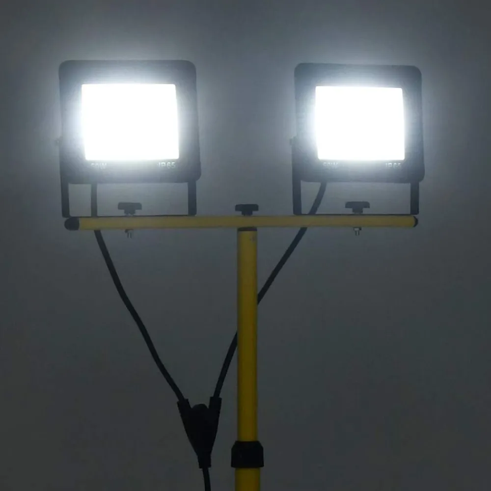 Verlichting*vidaXL Spotlight met statief LED 2x50 W Koudwit