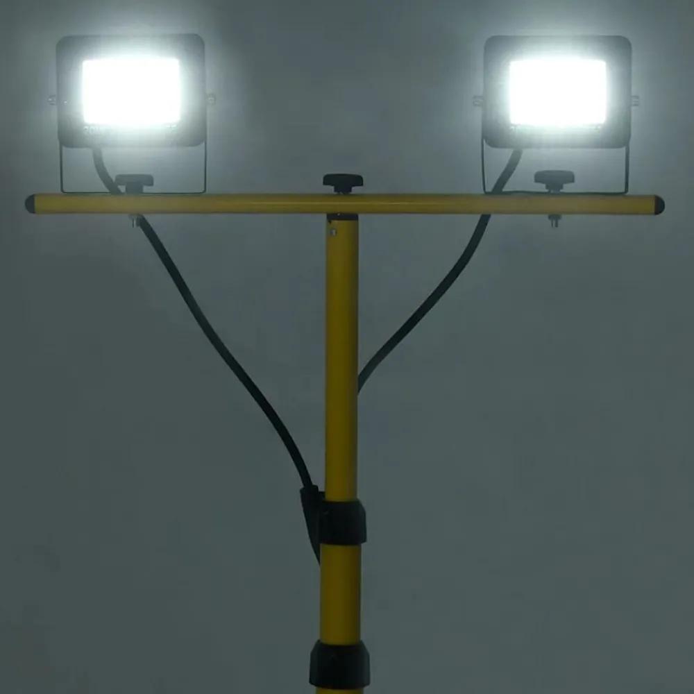 Spotlight met statief LED 2x20 W>vidaXL New