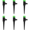 Tuin & Gazon*vidaXL Sproeiers 6 st 3x6x19,5 cm ABS en PP groen en zwart