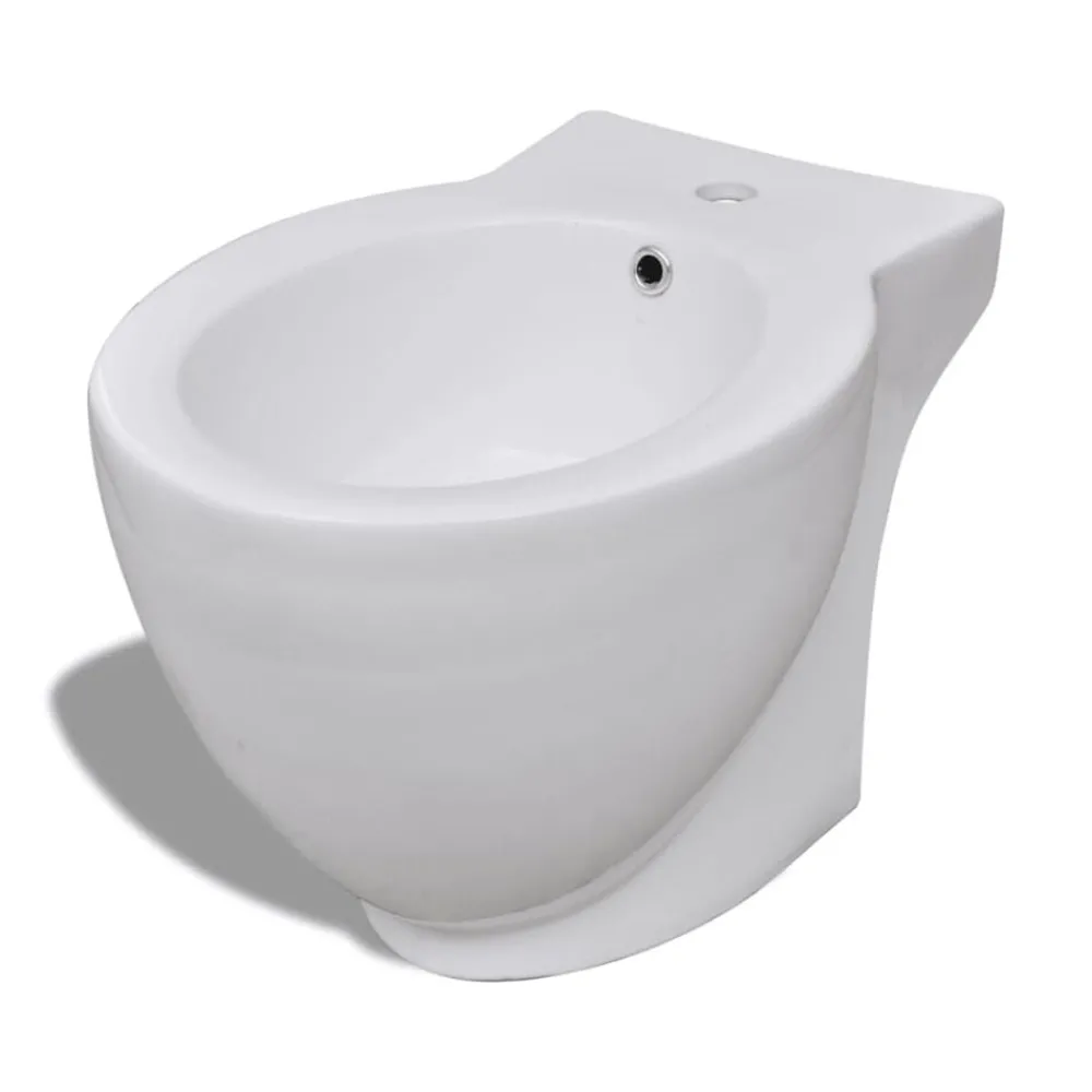 Staand bidet rond keramiek wit>vidaXL New