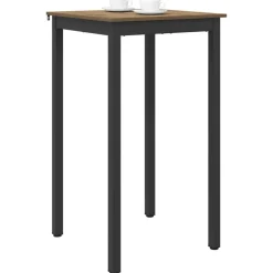 Tafels*vidaXL Staande Bartafel Bewerkt hout artisanaal eikenkleurig