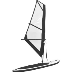 Stand Up Paddleboard opblaasbaar met zeilset en wit>vidaXL Outlet