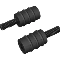 Bouwbeslag*vidaXL Standoff Schroef 2 pcs Zwart M4 Rubber en Staal