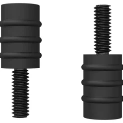 Bouwbeslag*vidaXL Standoff Schroef 2 pcs Zwart M4 Rubber en Staal