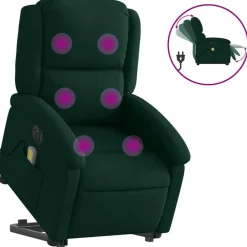 Sta-op-massagestoel elektrisch verstelbaar fluweel>vidaXL Hot