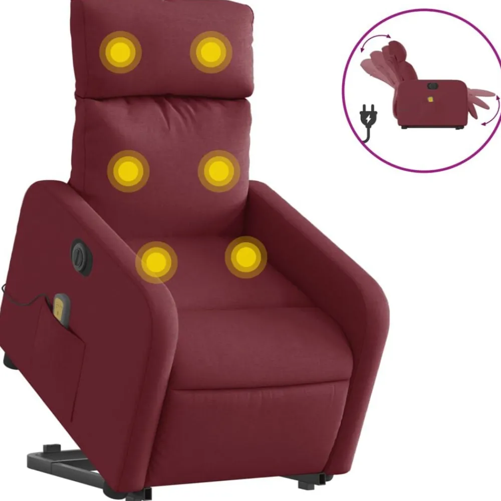Sta-op-massagestoel elektrisch verstelbaar stof>vidaXL Outlet
