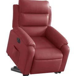 Stoelen*vidaXL Sta-op-stoel elektrisch kunstleer Wijnrood