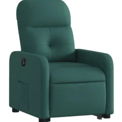 Stoelen*vidaXL Sta-op-stoel elektrisch stof Donkergroen
