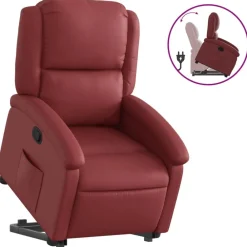 Stoelen*vidaXL Sta-op-stoel kunstleer Wijnrood