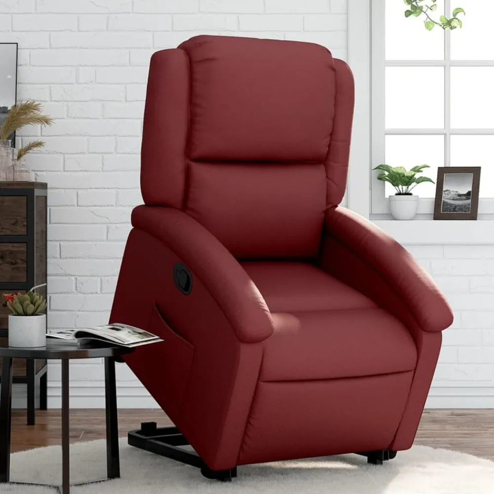 Stoelen*vidaXL Sta-op-stoel kunstleer Wijnrood