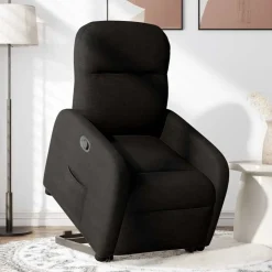 Stoelen*vidaXL Sta-op-stoel verstelbaar stof Zwart