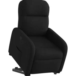 Stoelen*vidaXL Sta-op-stoel verstelbaar stof Zwart