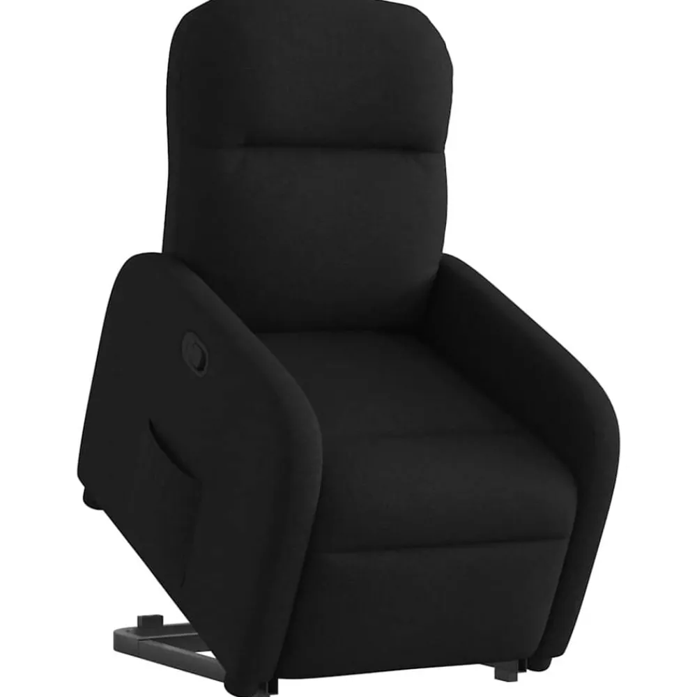 Stoelen*vidaXL Sta-op-stoel verstelbaar stof Zwart