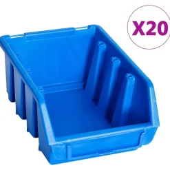Stapelbakken 20 st kunststof blauw>vidaXL Clearance