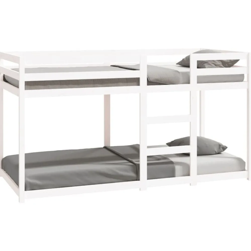 Bedden & Accessoires*vidaXL Stapelbed massief grenenhout 90x200 cm Wit