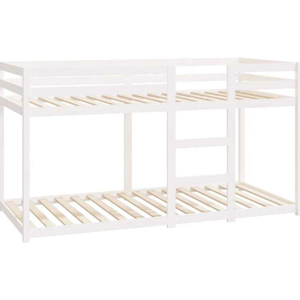 Bedden & Accessoires*vidaXL Stapelbed massief grenenhout 90x200 cm Wit