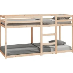 Bedden & Accessoires*vidaXL Stapelbed massief grenenhout 80x200 cm Naturel