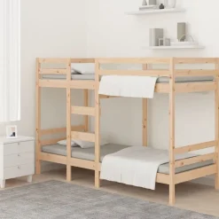 Bedden & Accessoires*vidaXL Stapelbedframe zonder matras massief grenenhout 90x200 cm Naturel