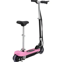 Buitensport*vidaXL Step elektrisch met zitje 120 W Roze