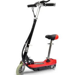 Buitensport*vidaXL Step elektrisch met zitje 120 W Rood