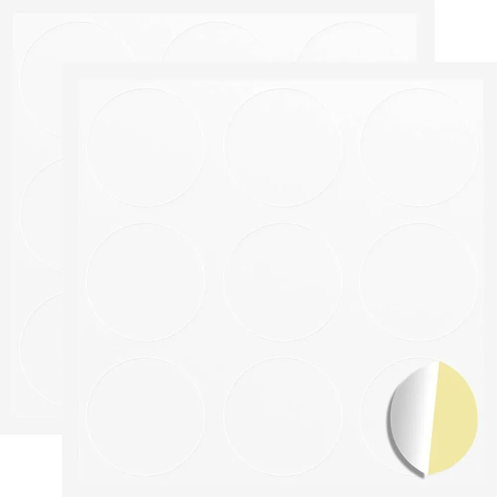 Bouwbeslag*vidaXL Sticker 2 pcs Wit Ø 20 x 0,5 mm Papier