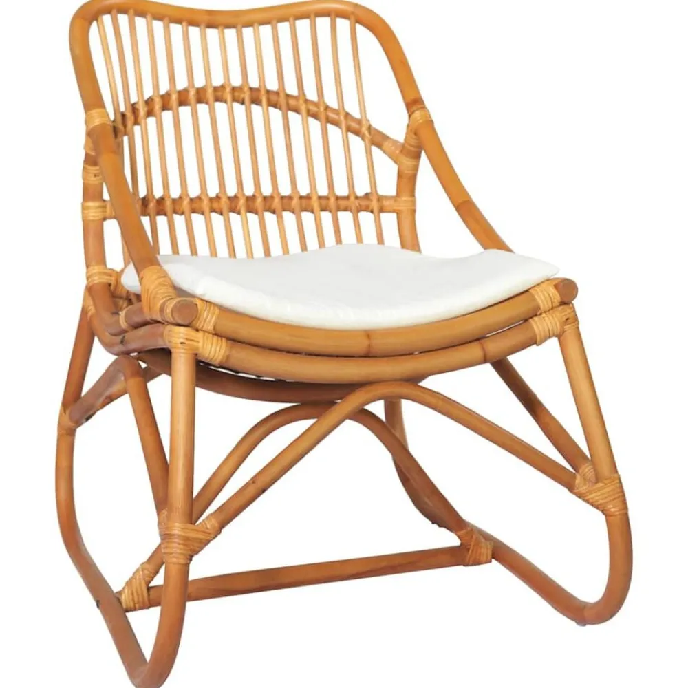 Stoel rattan en linnen>vidaXL Outlet