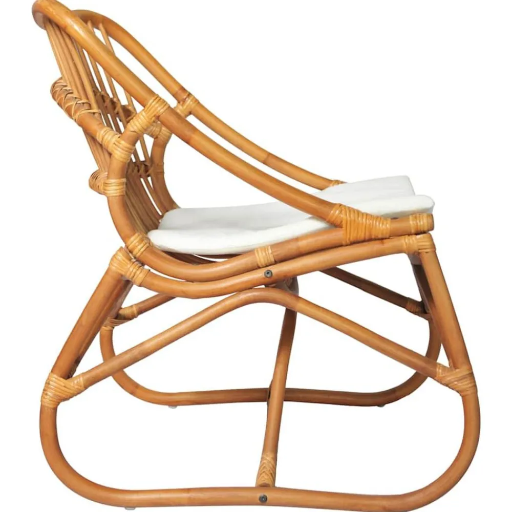 Stoel rattan en linnen>vidaXL Outlet