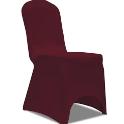 Woon- & Tuinaccessoires*vidaXL Stoelhoes stretch 4 stuks bordeaux Bordeauxrood