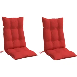 Woon- & Tuinaccessoires*vidaXL Stoelkussens 2 st hoge rug oxford stof Rood