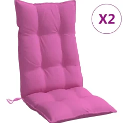 Stoelkussens 2 st hoge rug oxford stof>vidaXL