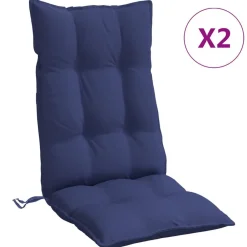 Stoelkussens 2 st hoge rug oxford stof>vidaXL Discount
