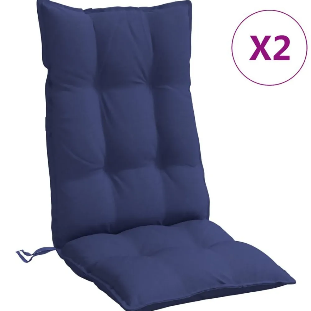 Stoelkussens 2 st hoge rug oxford stof>vidaXL Discount