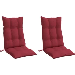 Stoelkussens 2 st hoge rug oxford stof><noscript><img width=