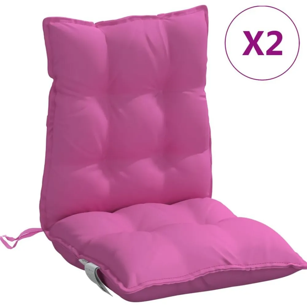 Woon- & Tuinaccessoires*vidaXL Stoelkussens 2 st lage rug oxford stof Roze