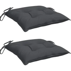 Woon- & Tuinaccessoires*vidaXL Stoelkussens 2 st 40x40x7 cm oxford stof kleurig Antraciet