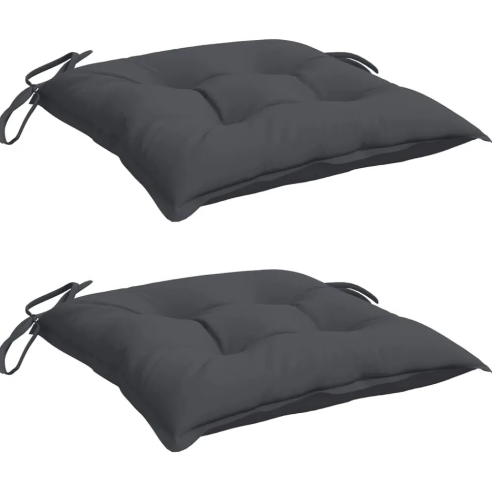 Woon- & Tuinaccessoires*vidaXL Stoelkussens 2 st 40x40x7 cm oxford stof kleurig Antraciet