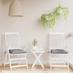 Woon- & Tuinaccessoires*vidaXL Stoelkussens 2 st 40x40x7 cm oxford stof Grijs